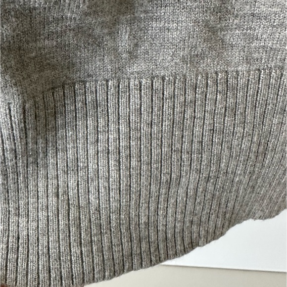 Mango Women's Gray V Neck Gray Sleeveless Knit Midi Long Line Vest Dress Size L - Picture 5 of 9